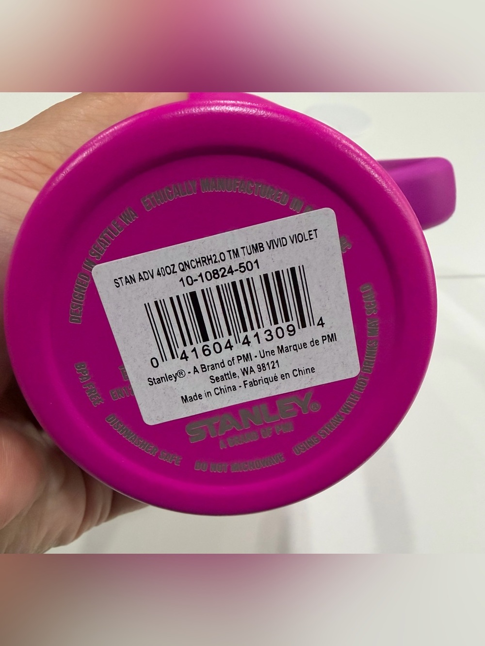 Stanley Vivid Violet The Flowstate Quencher H2.O Tumbler 40 oz., NWT Pink Purple - Picture 4 of 10